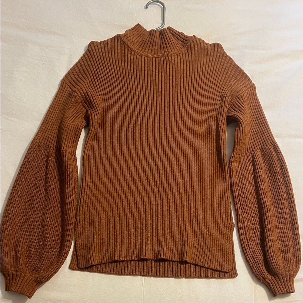 Amazon Women's Cowl Neck Sweater in Rich Brown